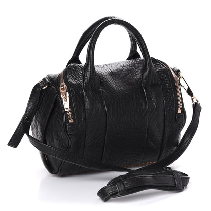 Alexander Wang Pebbled Lambskin Rockie Black Rose Gold Hardware 3 of 9