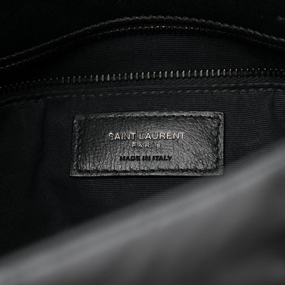 Saint Laurent Lambskin Quilted Monogram Monochrome Medium Loulou Puffer Chain Satchel Black 7 of 11
