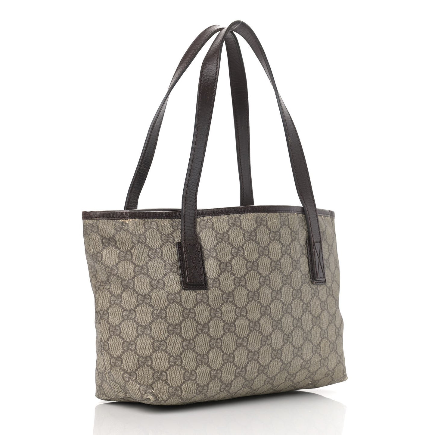 GG Supreme Monogram Small Joy Tote Dark Brown