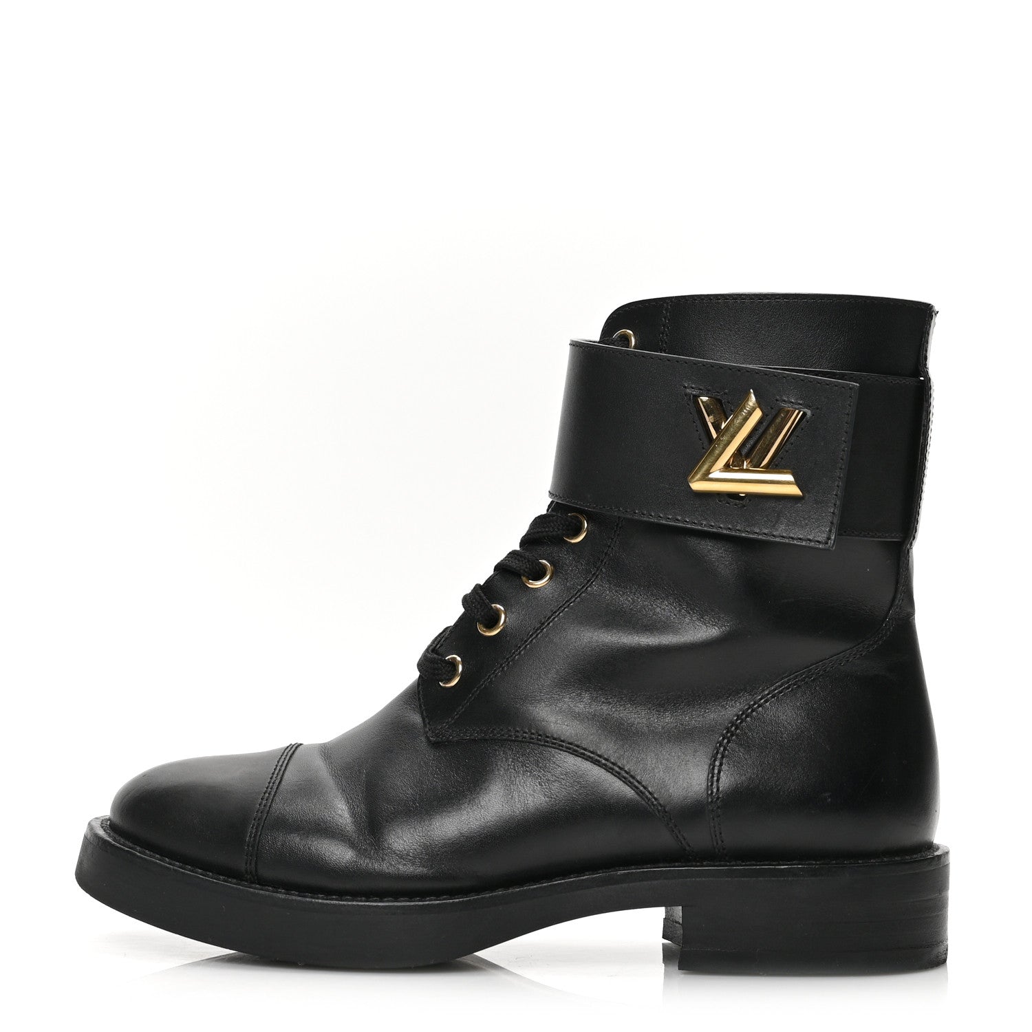 Louis Vuitton Calfskin Wonderland Flat Ranger Boots 36 Black 1 of 8