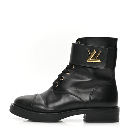 Louis Vuitton Calfskin Wonderland Flat Ranger Boots 36 Black 1 of 8