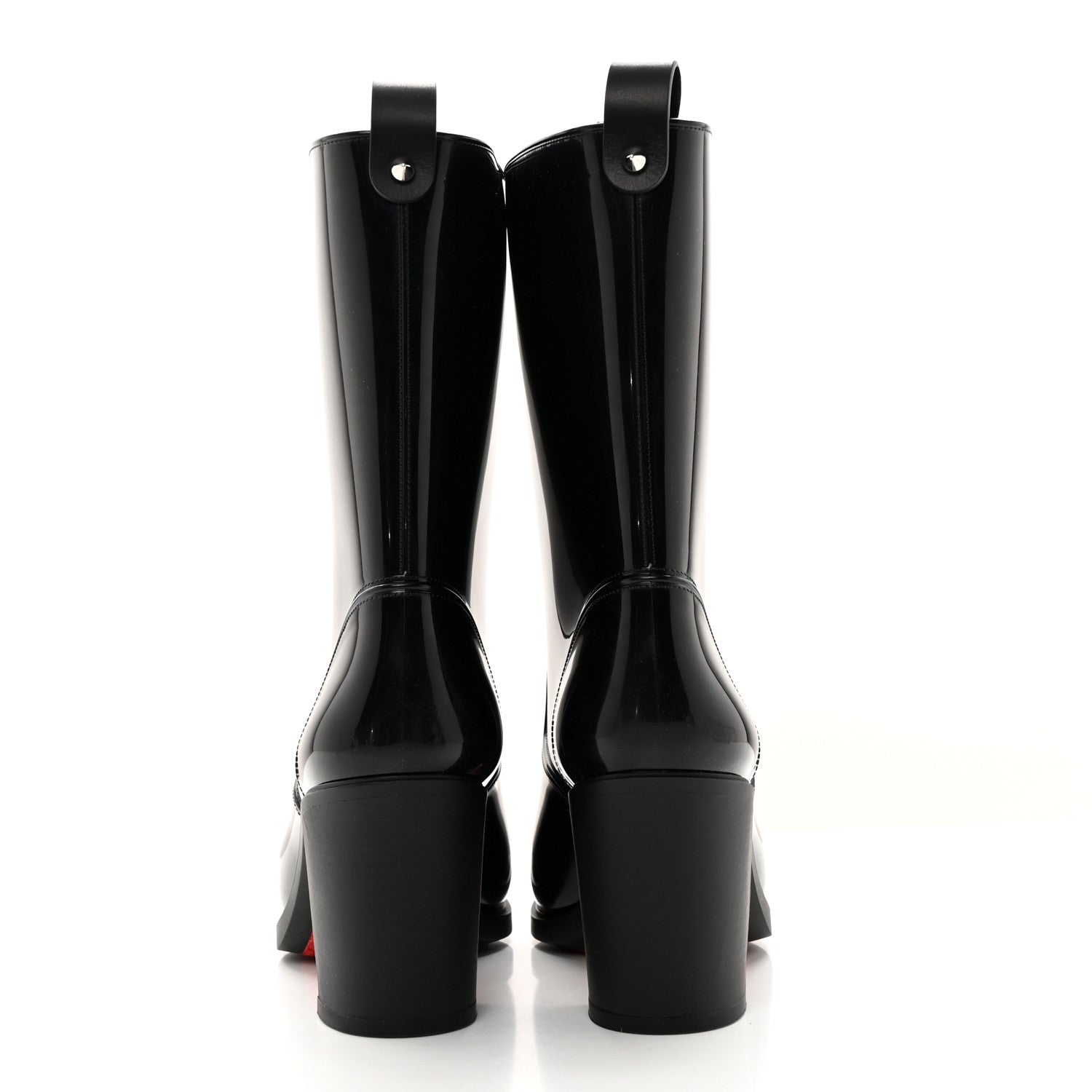 Christian Louboutin Recycled PVC Calfskin Loubirain 70 Boots 39 Black 5 of 9