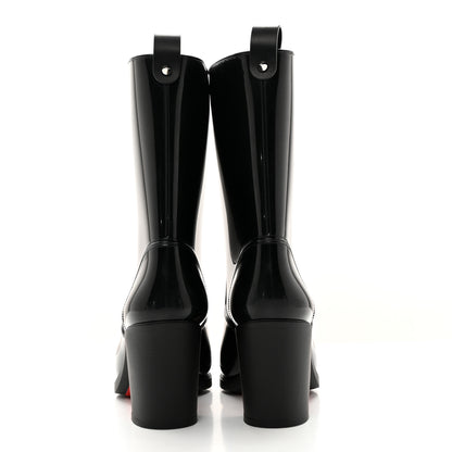 Christian Louboutin Recycled PVC Calfskin Loubirain 70 Boots 39 Black 5 of 9