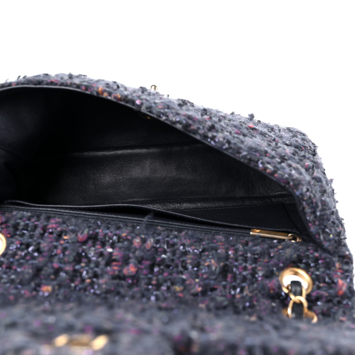 Chanel Tweed Medium Single Flap Navy Multicolor 5 of 9
