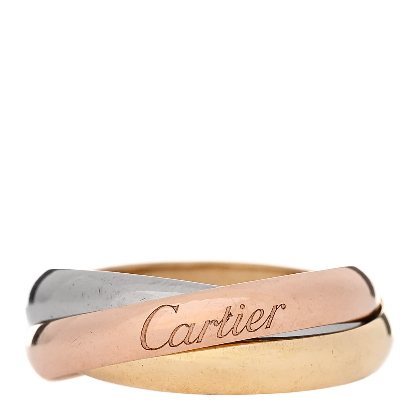 18K Pink Yellow White Gold Small Trinity Ring 47 4