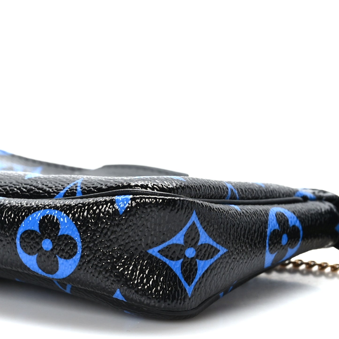 Colored Monogram Mini Pochette Accessories Blue Black