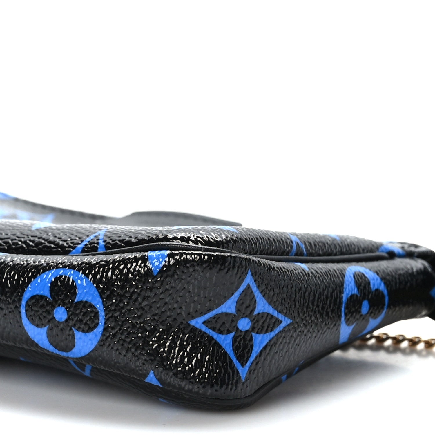 Louis Vuitton Colored Monogram Mini Pochette Accessories Blue Black 8 of 8