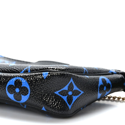 Louis Vuitton Colored Monogram Mini Pochette Accessories Blue Black 8 of 8