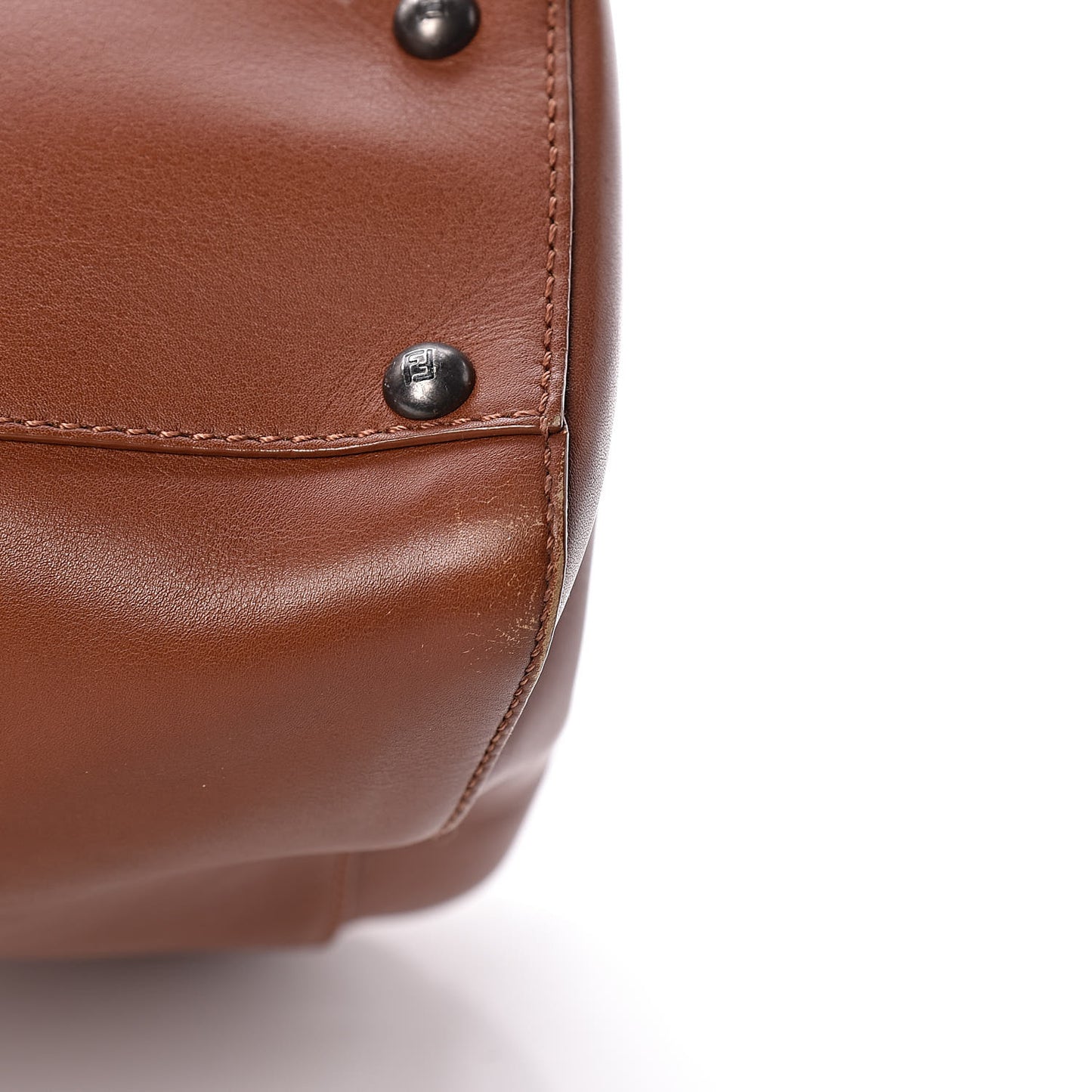 Vitello Suede Medium Peekaboo Iconic Satchel Cuoio Rame Moro