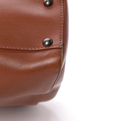 Fendi Vitello Suede Medium Peekaboo Iconic Satchel Cuoio Rame Moro 10 of 22