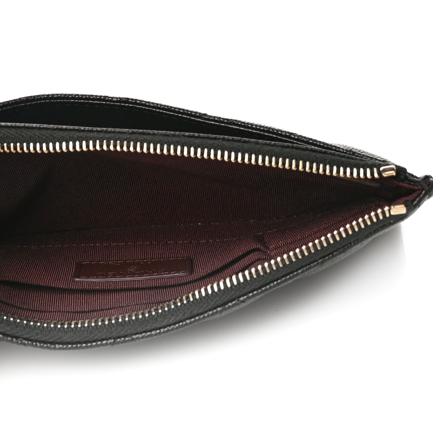 Caviar Quilted Classic Zip Pouch Black