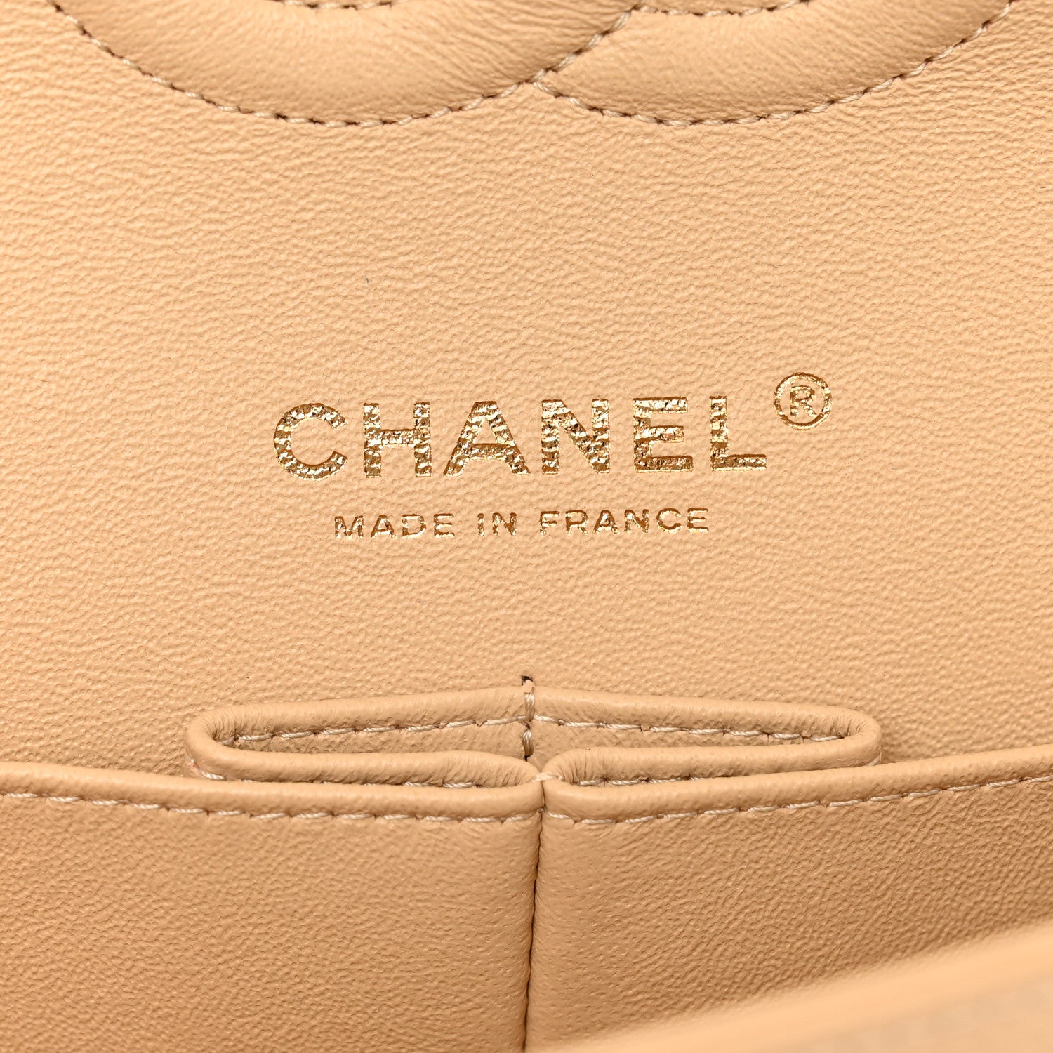 Chanel Caviar Quilted Medium Double Flap Beige 7 of 12
