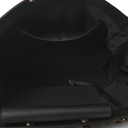 Chanel Bullskin Stitched Large Shopping Bag Black 4 of 4
