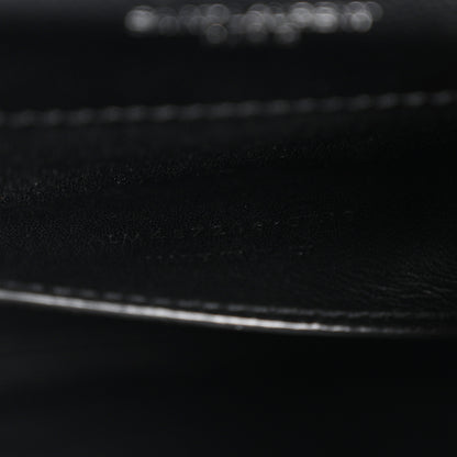 Saint Laurent Grain De Poudre Textured Mixed Matelasse Triquilt Medium Monogram Satchel Black 7 of 11