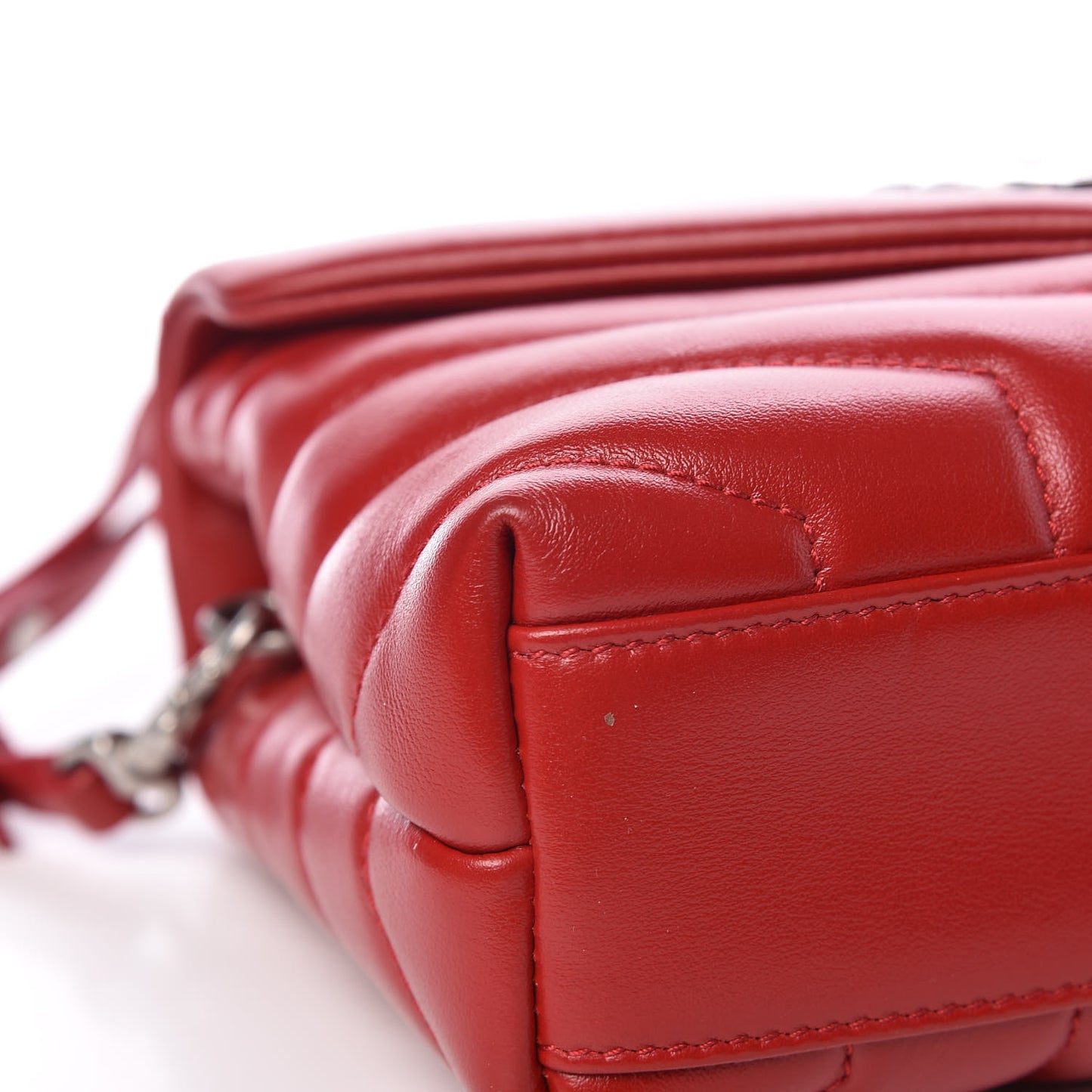 Calfskin Y Quilted Monogram Toy Loulou Crossbody Bag Red
