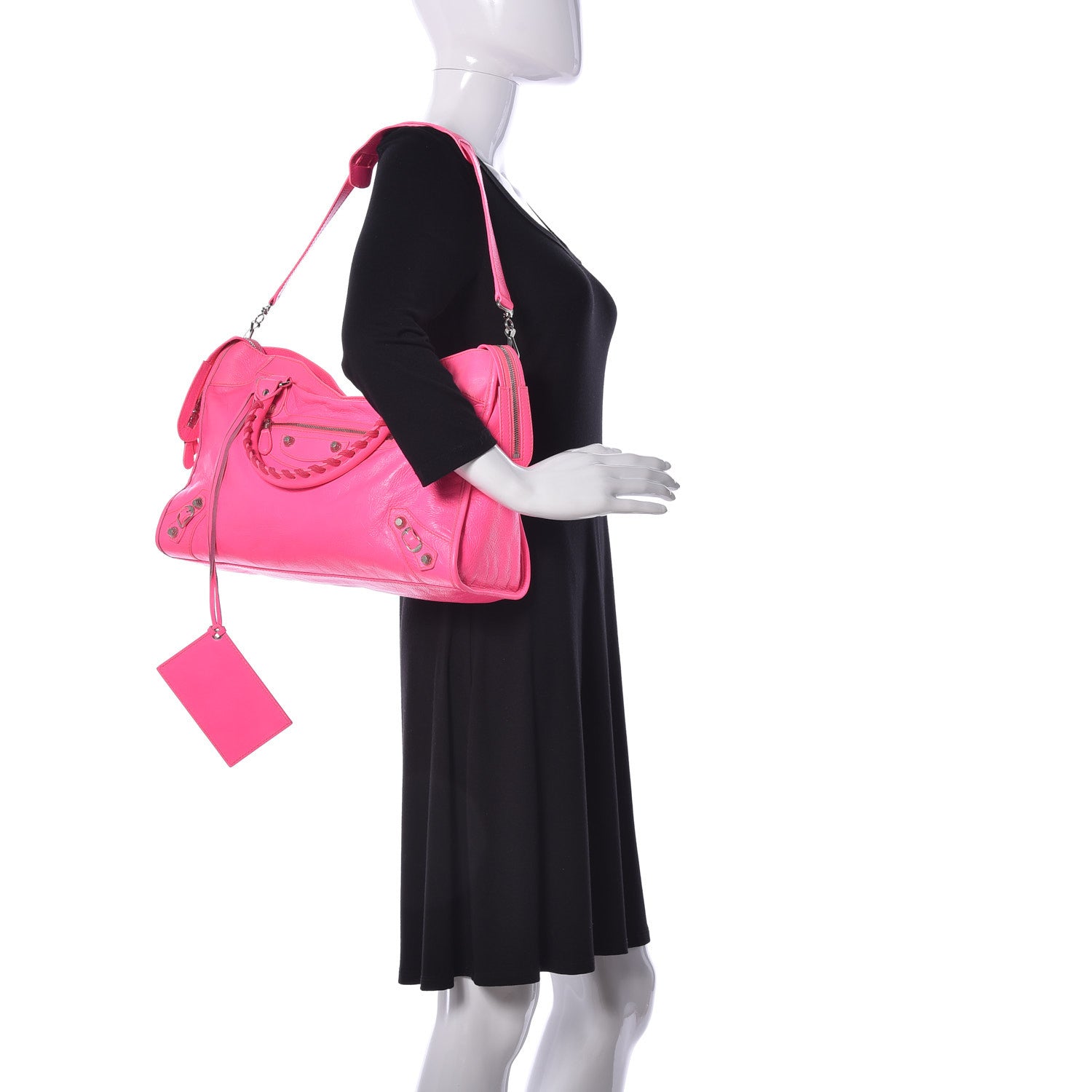 Balenciaga Agneau Giant 12 Silver Hardware City Rose Fluo 2 of 10