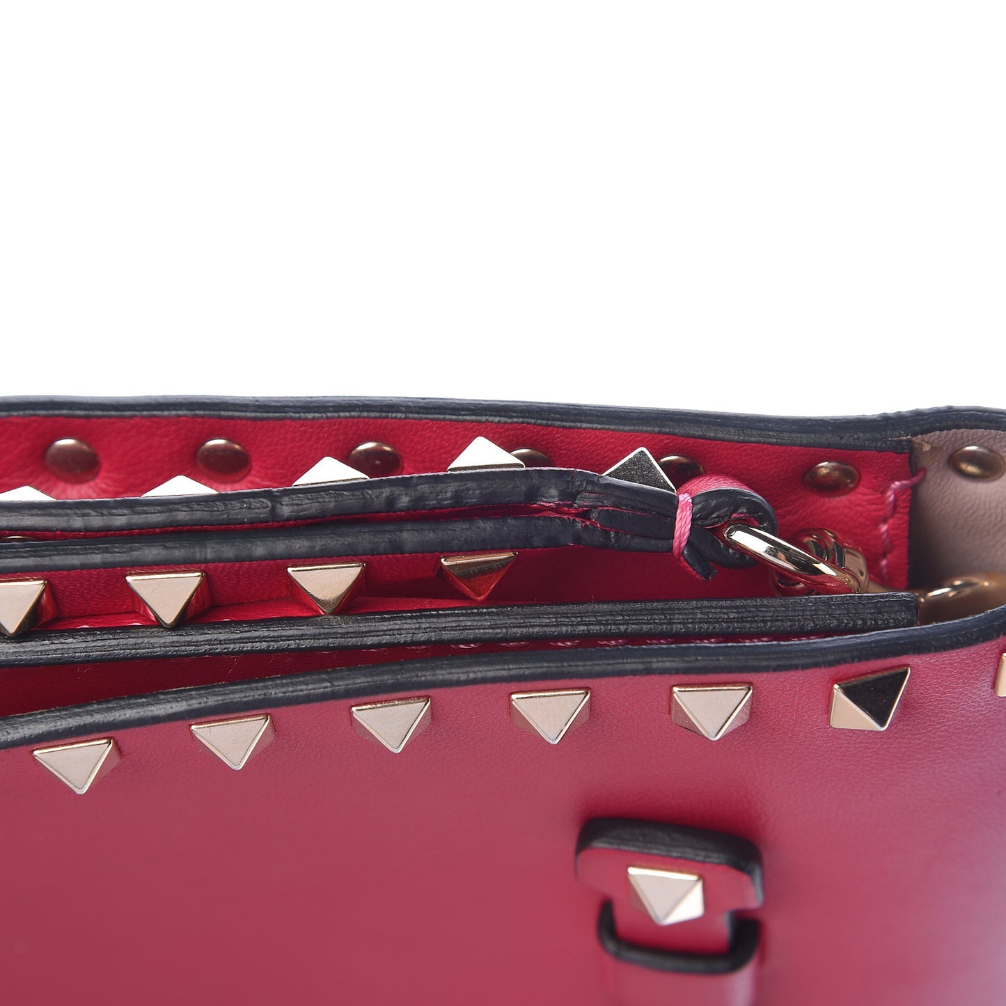 Nappa Rockstud Wristlet Clutch Cyclamin