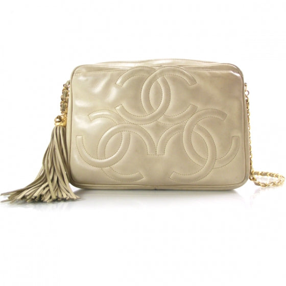 Chanel Lambskin Tassel Camera Case Beige 1 of 12