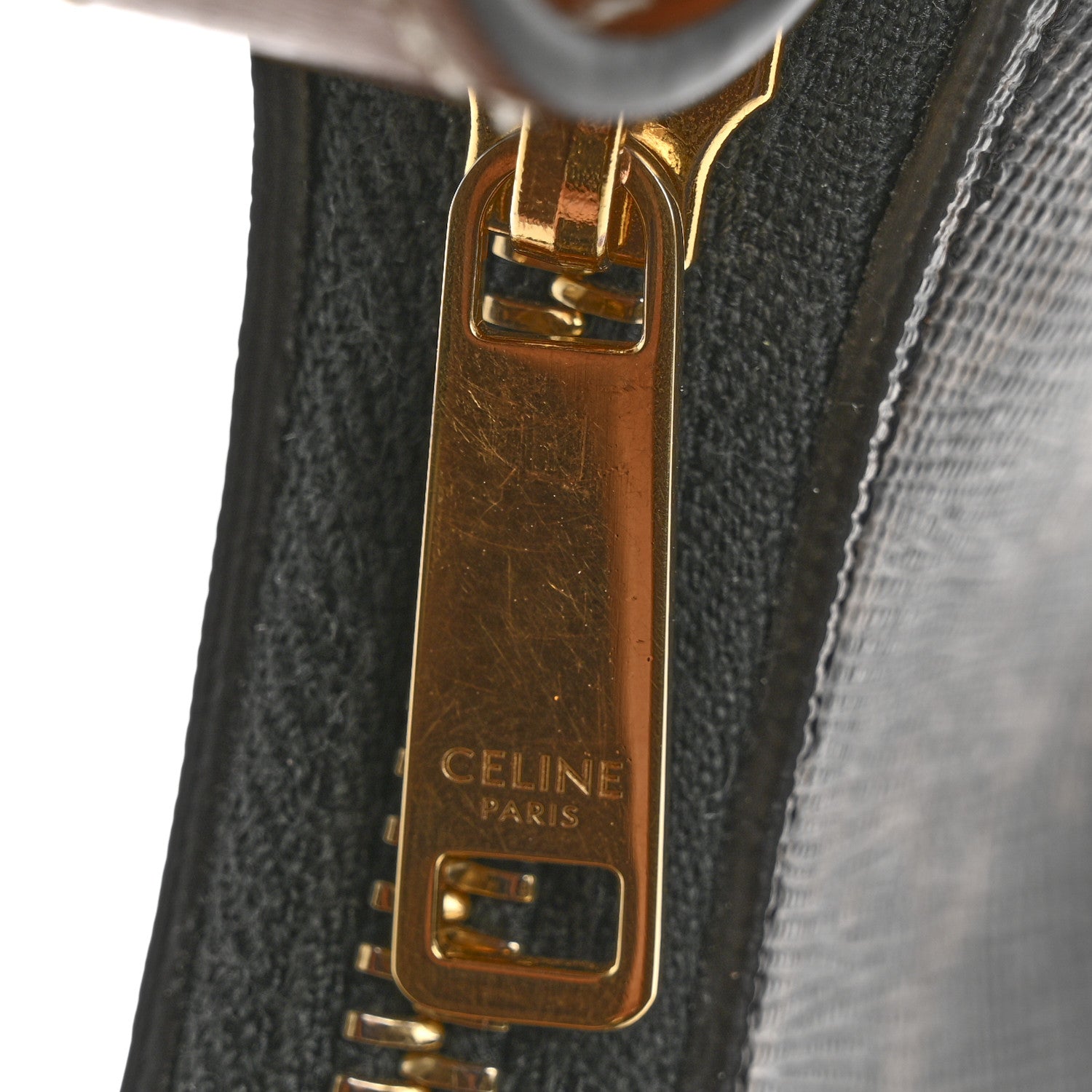 Celine Triomphe Canvas Calfskin Ava Shoulder Bag Tan 12 of 15