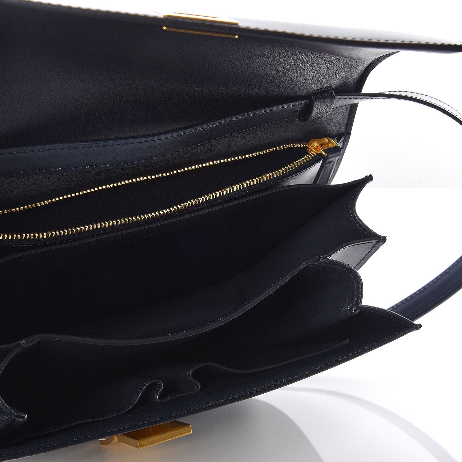 Celine Box Calfskin Medium Classic Box Flap Bag Navy 4 of 9