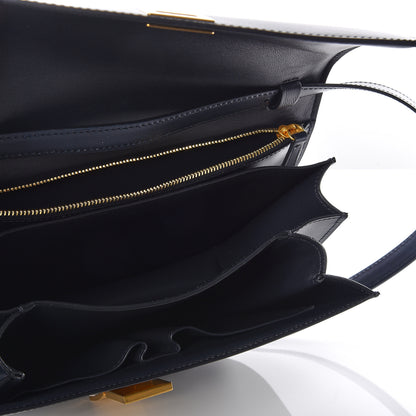 Celine Box Calfskin Medium Classic Box Flap Bag Navy 4 of 9