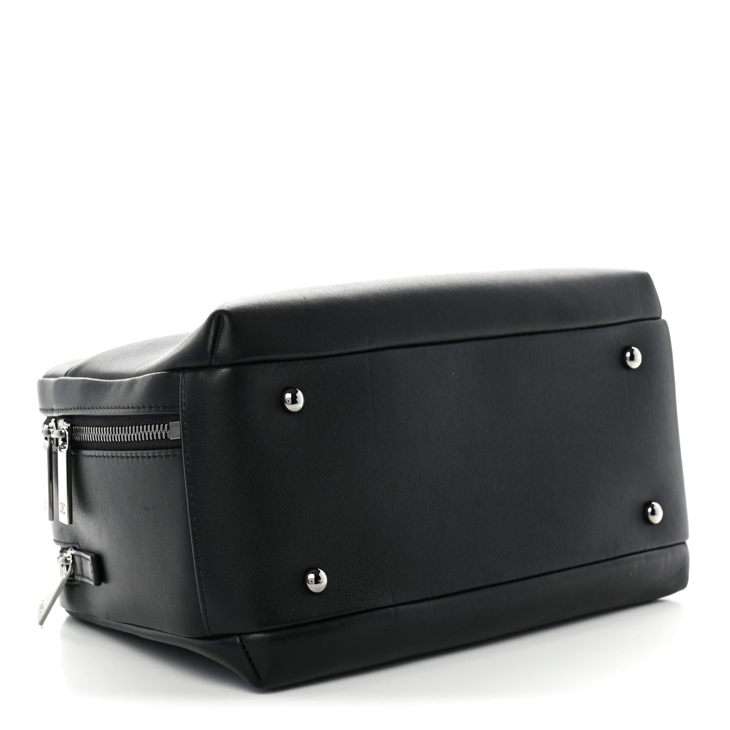 Calfskin Small Trendy CC Bowling Bag Black