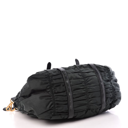 Prada Tessuto Nylon Dressy Gaufre Tote Military Green 5 of 12