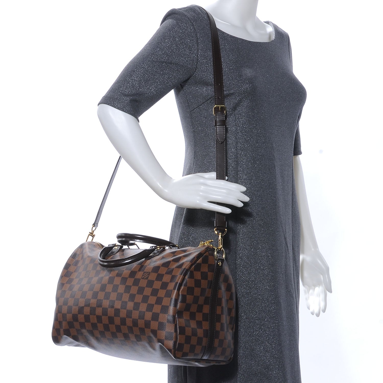 Louis Vuitton Damier Ebene Speedy Bandouliere 35 2 of 7