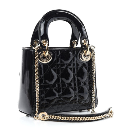 Christian Dior Patent Cannage Mini Lady Dior Black 3 of 9