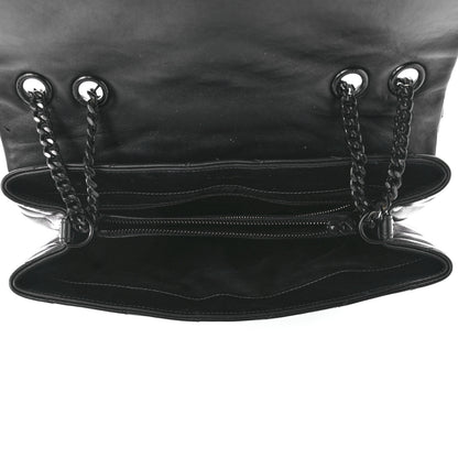 Saint Laurent Calfskin Y Quilted Monogram Monochrome Medium Loulou Chain Satchel Black 4 of 11