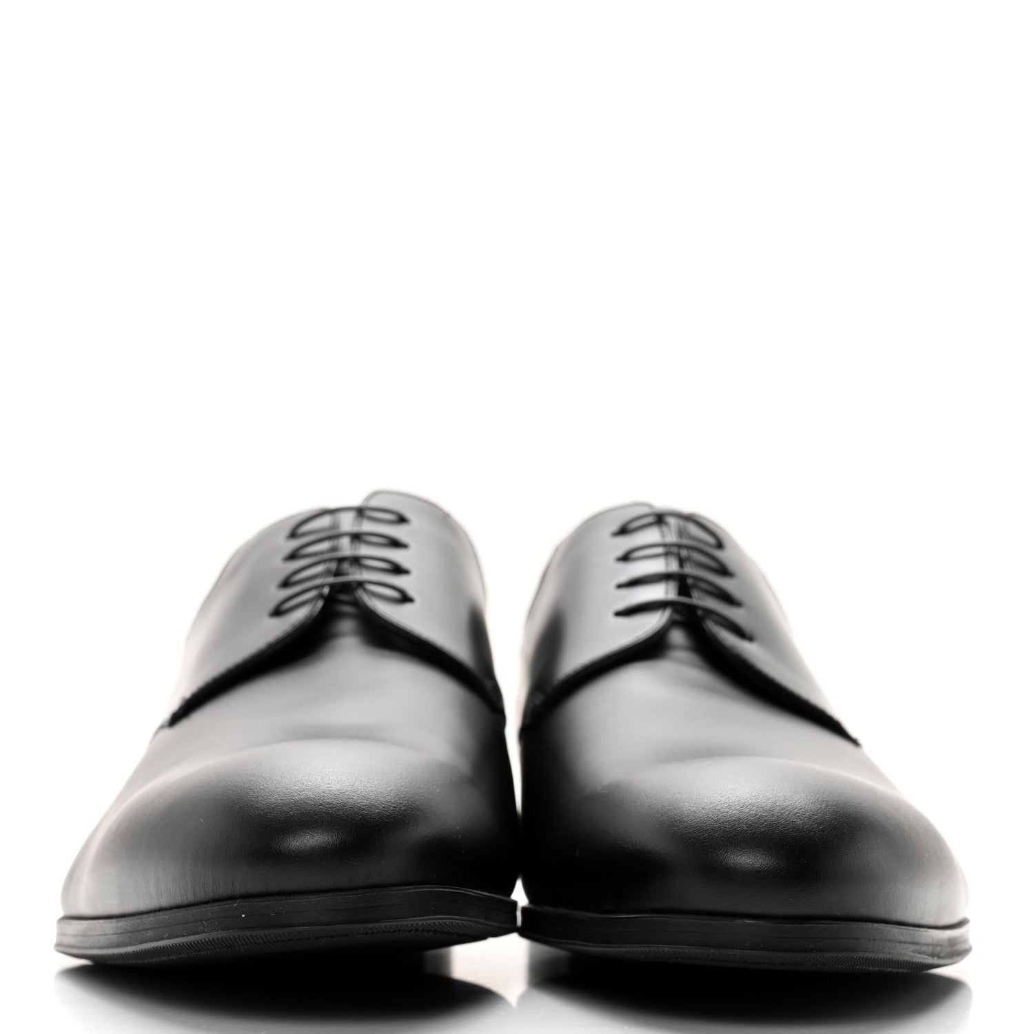 Louis Vuitton Lambskin Mens Derby Lace Up Shoes 9 Black 2 of 12