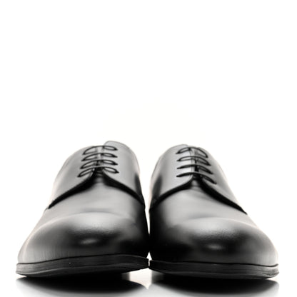 Louis Vuitton Lambskin Mens Derby Lace Up Shoes 9 Black 2 of 12