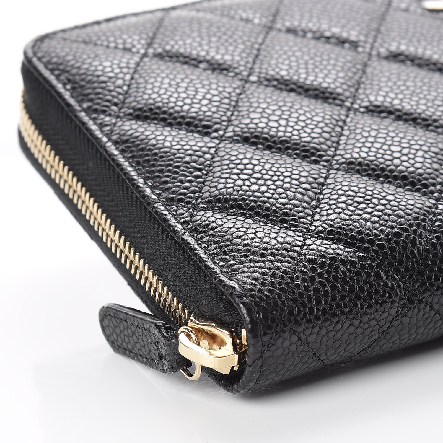 Chanel Caviar Quilted Large Zip Around Organizer Wallet Black 9 of 11