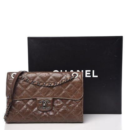 Chanel Crumpled Grained Calfskin Medium CC Crave Flap Brown 10 of 10