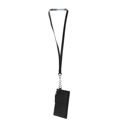 Gucci Calfskin Logo Lanyard Card Case Black 3 of 6