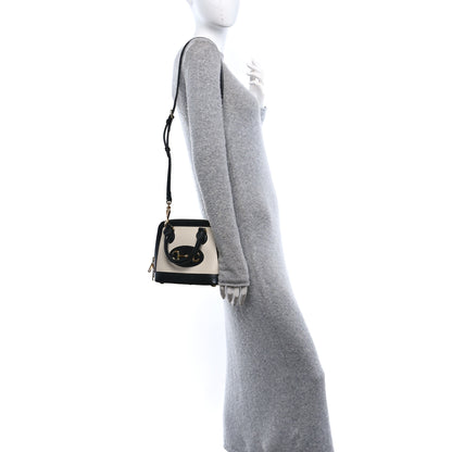 Gucci Boarded Plutone Calfskin Bi-Color Mini Horsebit 1955 Top Handle Bag Mystic White Black 2 of 10