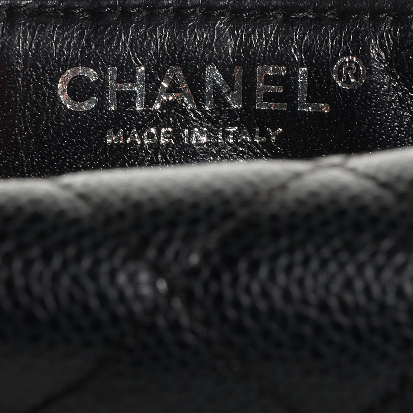Caviar East West Flap Bag Black