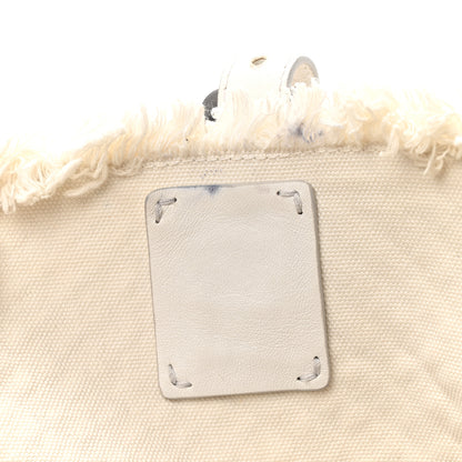 Bottega Veneta Nappa Intrecciato Canvas Fringe Maltinto Tote White 16 of 18