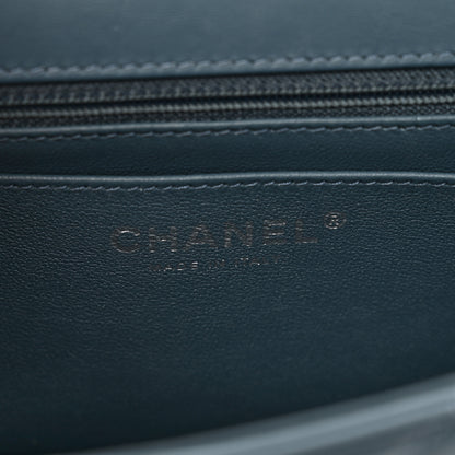 Chanel Aged Calfskin Chevron Quilted 2.55 Reissue Mini Flap Blue 7 of 11