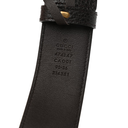 Gucci Dollar Calfskin Interlocking G Belt 90 36 Dark Brown 3 of 5