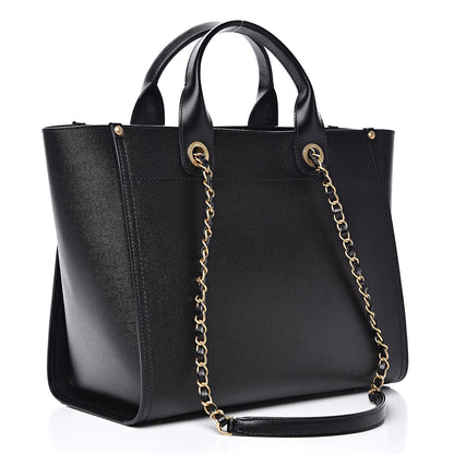 Chanel Caviar Small Studded Deauville Tote Black 2 of 8