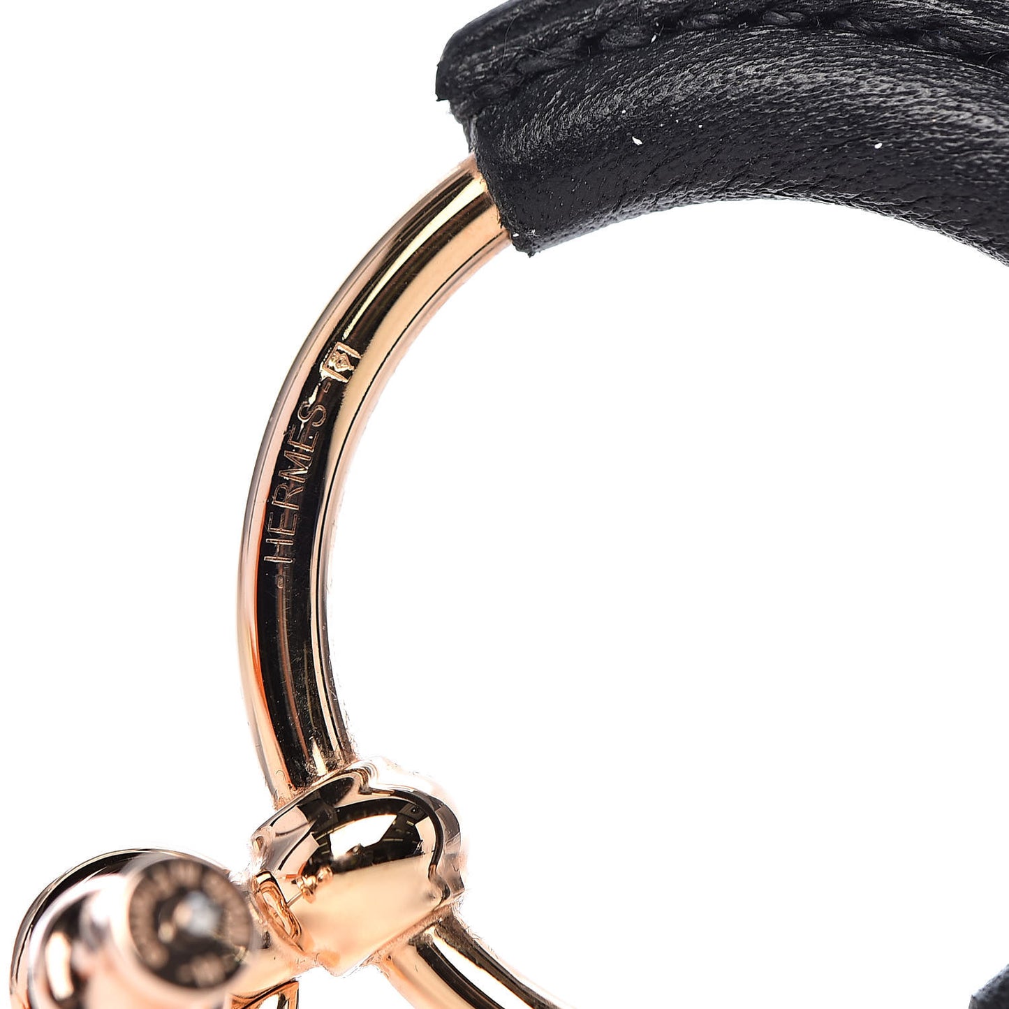 Swift Loop Earrings Rose Gold Black