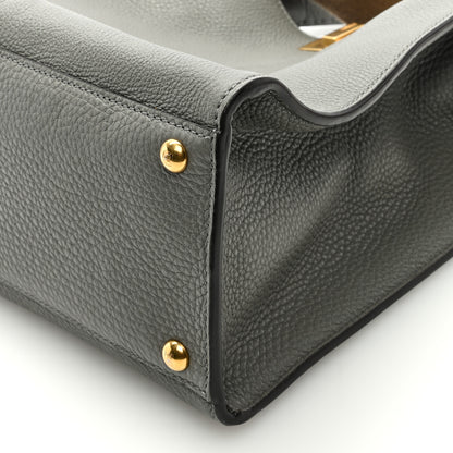 Fendi Cuoio Romano Selleria Bi-Color Medium Peekaboo X-Lite Moon Ghiaia 8 of 8