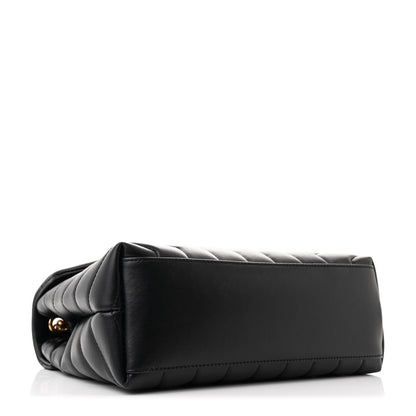 Saint Laurent Calfskin Y Quilted Monogram Small Loulou Chain Satchel Black 4 of 12