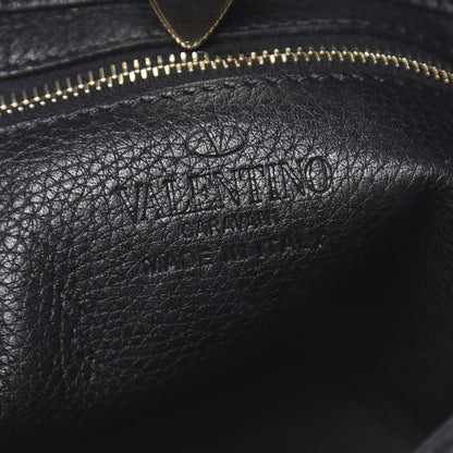 Valentino Garavani Pebbled Calfskin Mini Rockstud Flip-Lock Messenger Bag Black 6 of 11
