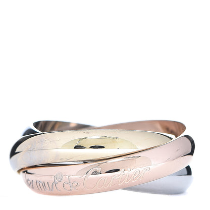 Cartier 18K Pink Yellow White Gold Classic Les Must De Trinity Ring 51 5.75 1 of 5