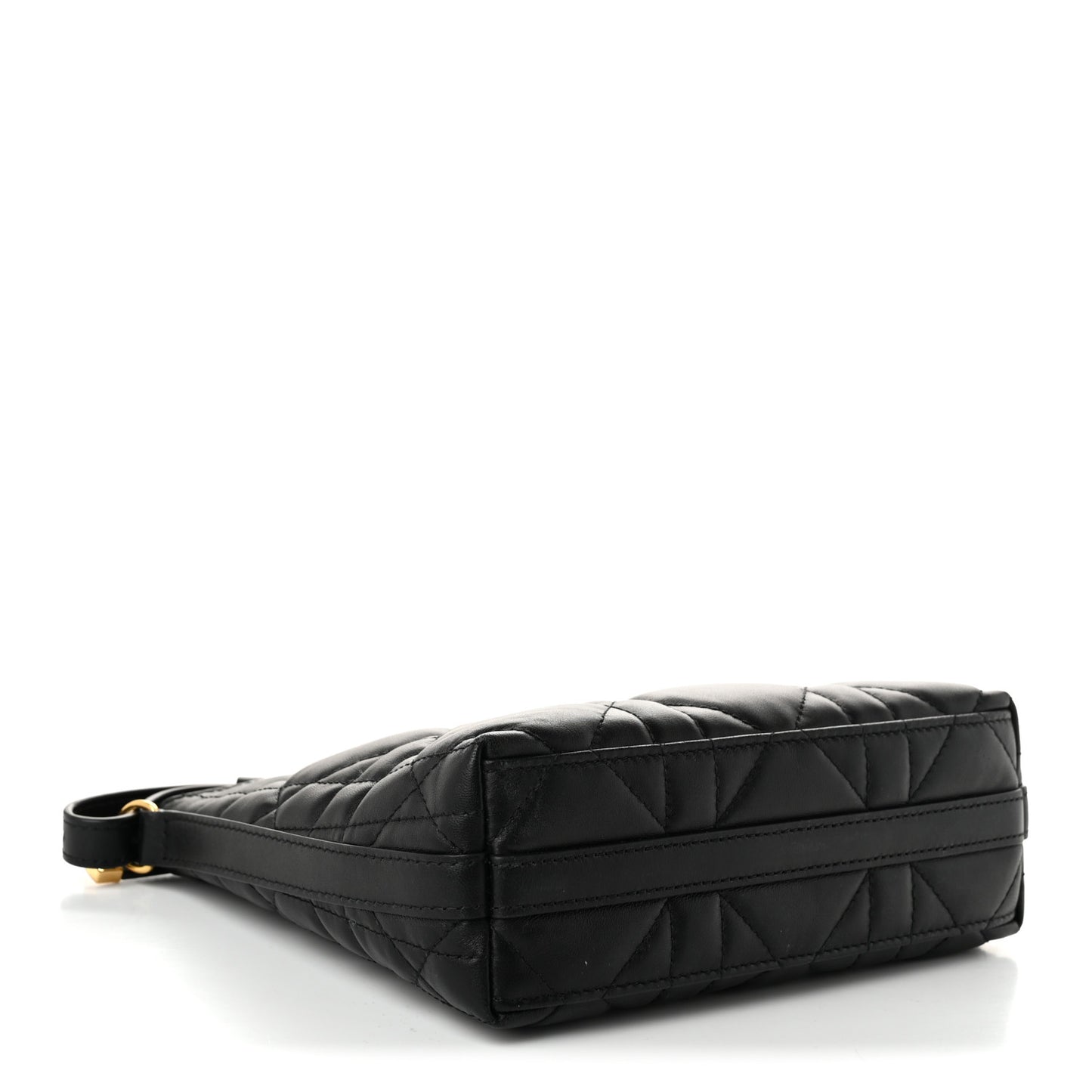 Calfskin Macrocannage Miss Caro Diorling Mini Bag with Chain Black