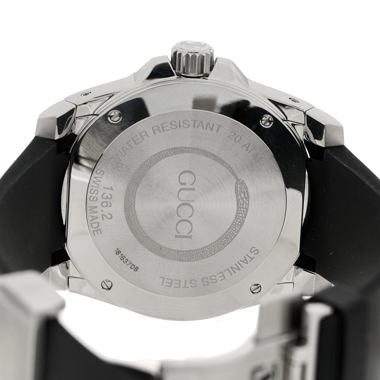 Stainless Steel Rubber 45mm Dive Quartz Watch Black