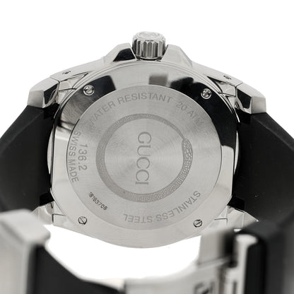 Gucci Stainless Steel Rubber 45mm Dive Quartz Watch Black 4 of 5