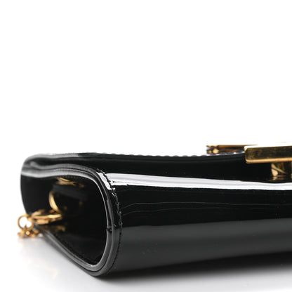 Louis Vuitton Patent Louise PM Chain Clutch Black 8 of 12